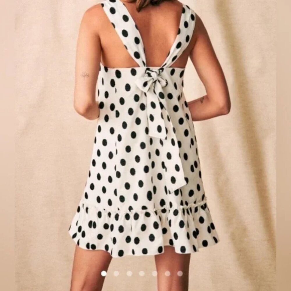 Sezane Black and White Sleeveless Sundress